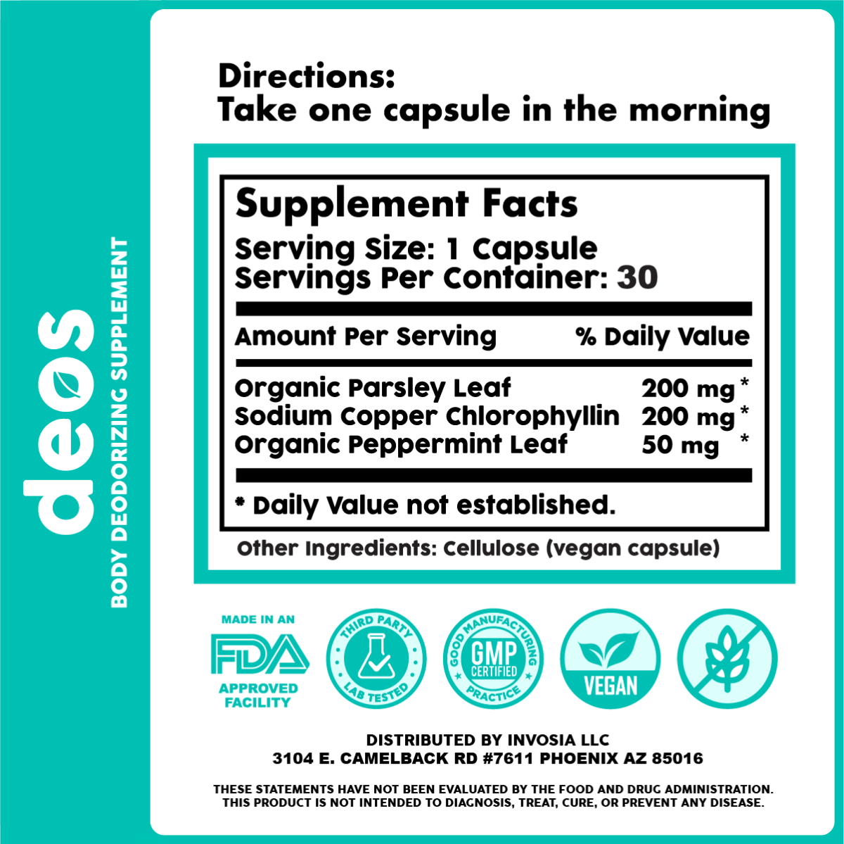 Deos™ - Desodorante Natural en Cápsulas (60 caps)