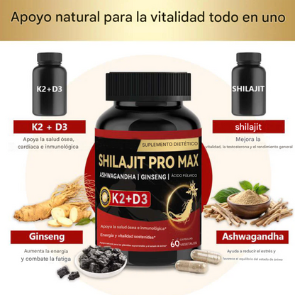 Shilajit PRO MAX - Poder y Rendimiento Masculino