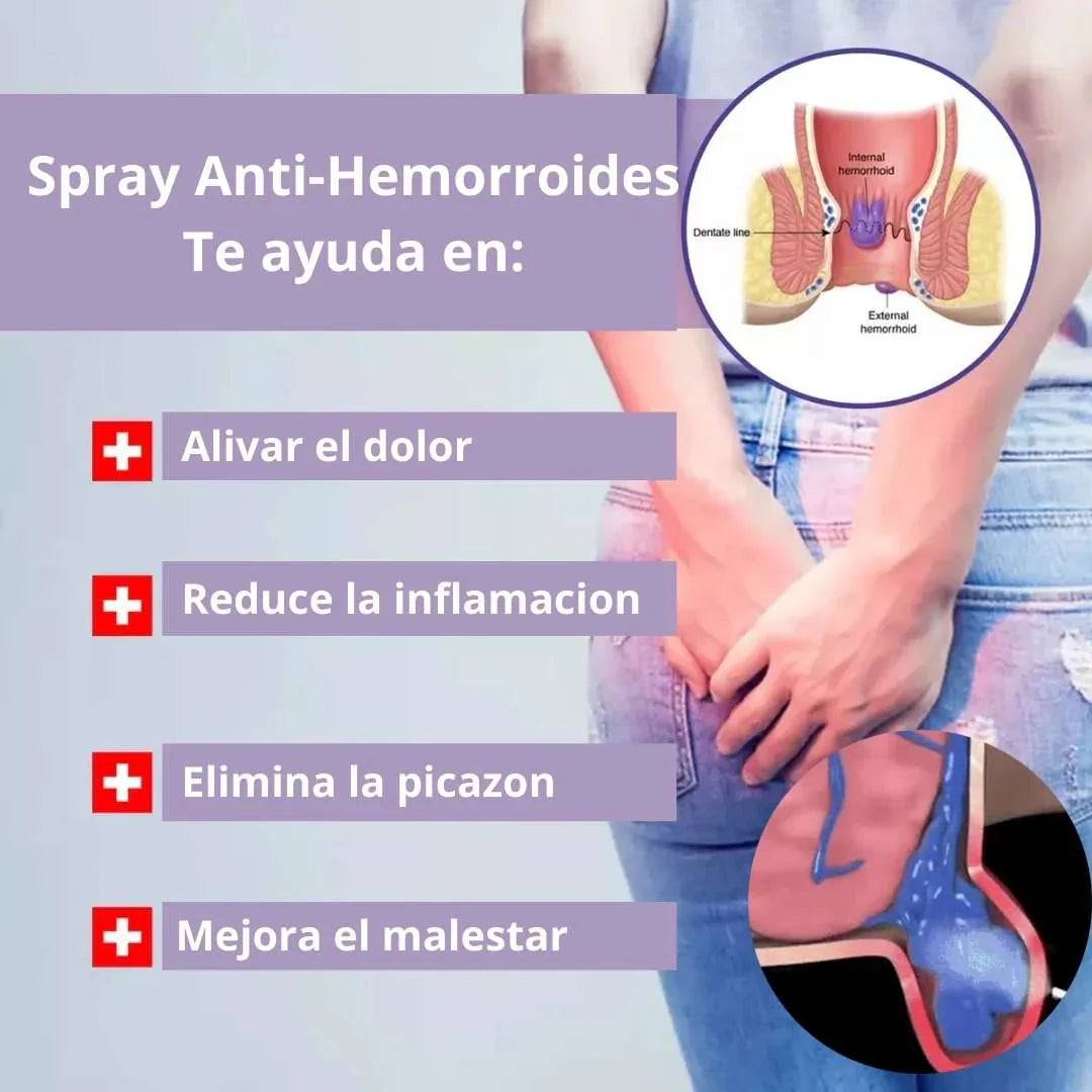 SPRAY PARA HEMORROIDES + ENVÍO GRATIS